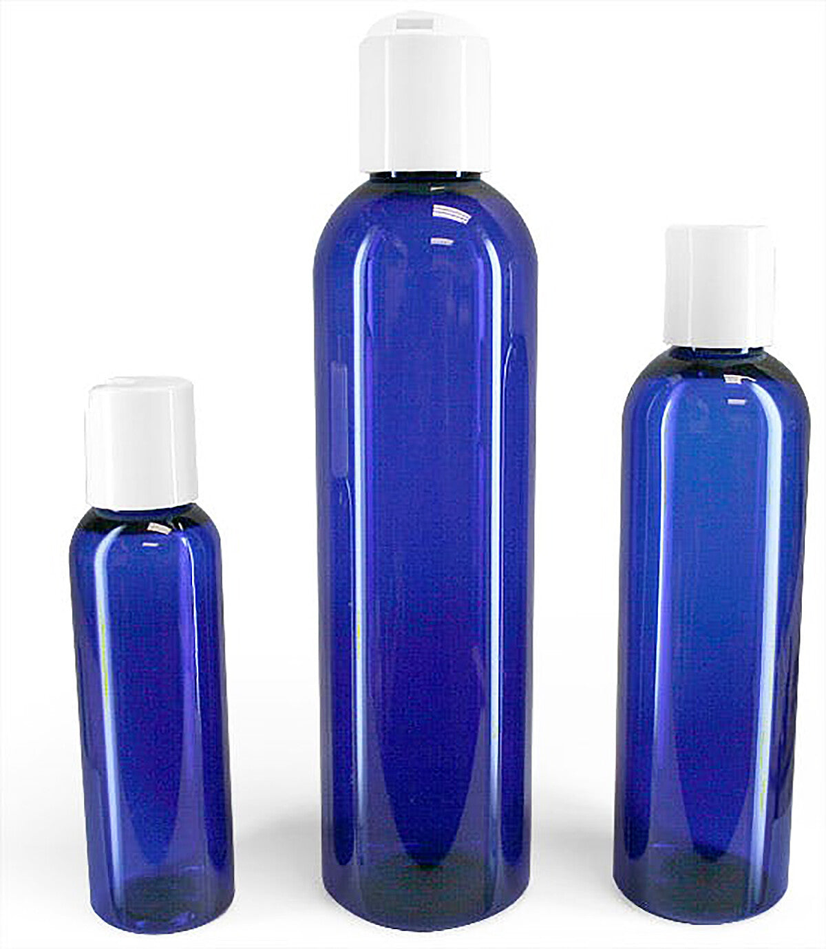 1 Oz Travel Plastic Bullet Bottles with Black Dispensing Cap - 10 Pack