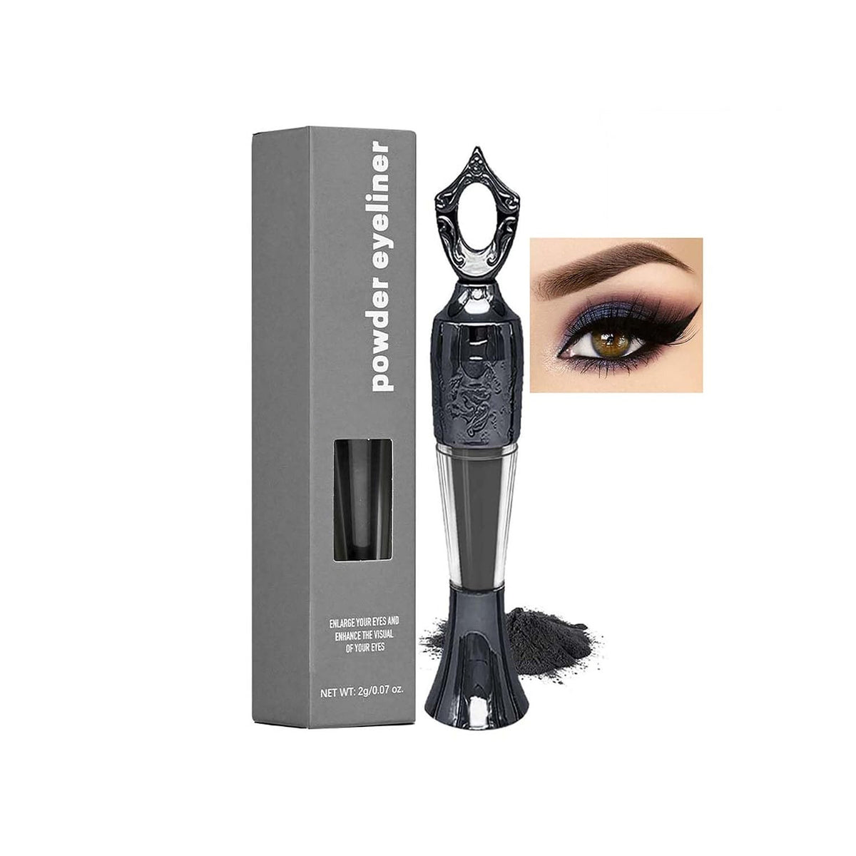 Long-Wearing Powder Eyeliner - Smudge-Proof & Intense Color for Eyes