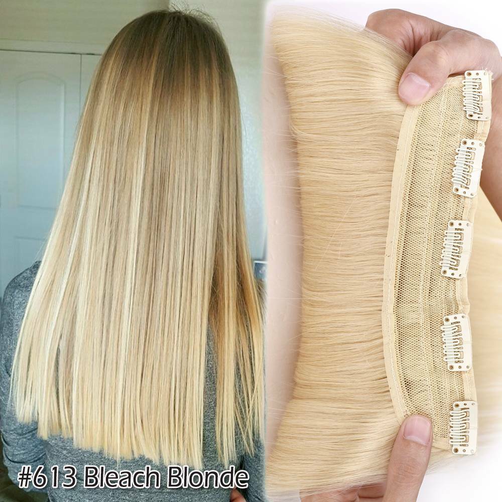 Clip-In Human Hair Extensions Full Head Highlight Straight