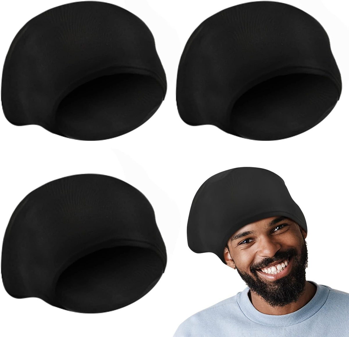 Eurzom 4 Pieces Unisex Stocking Dreadlock Caps Accessories Short...