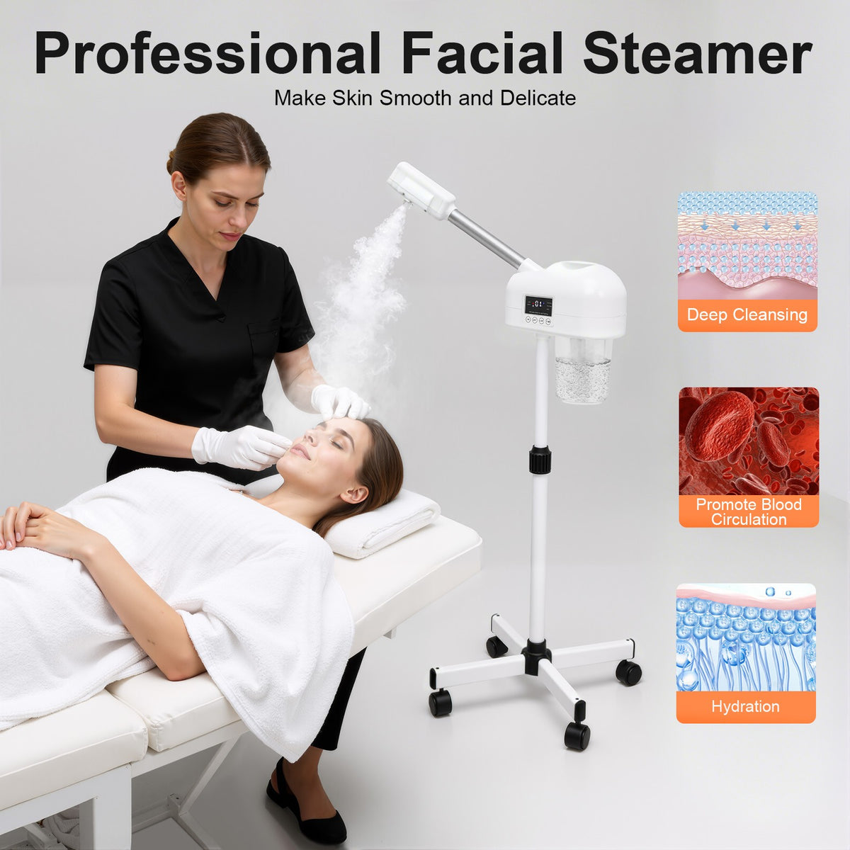 Facial Steamer Spa Hot Ozone Professional Beauty Salon Skin Care
