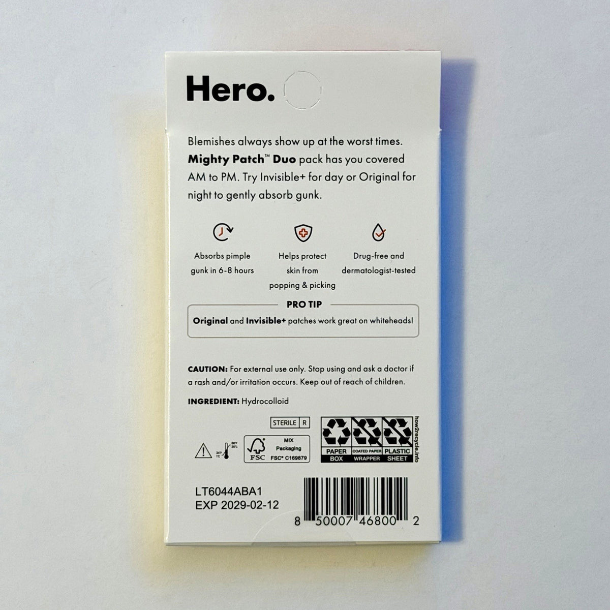 Hero Mighty Patch Duo Pimple Patches Set - 12 Invisible & Original Acne Patches, Pack of 4