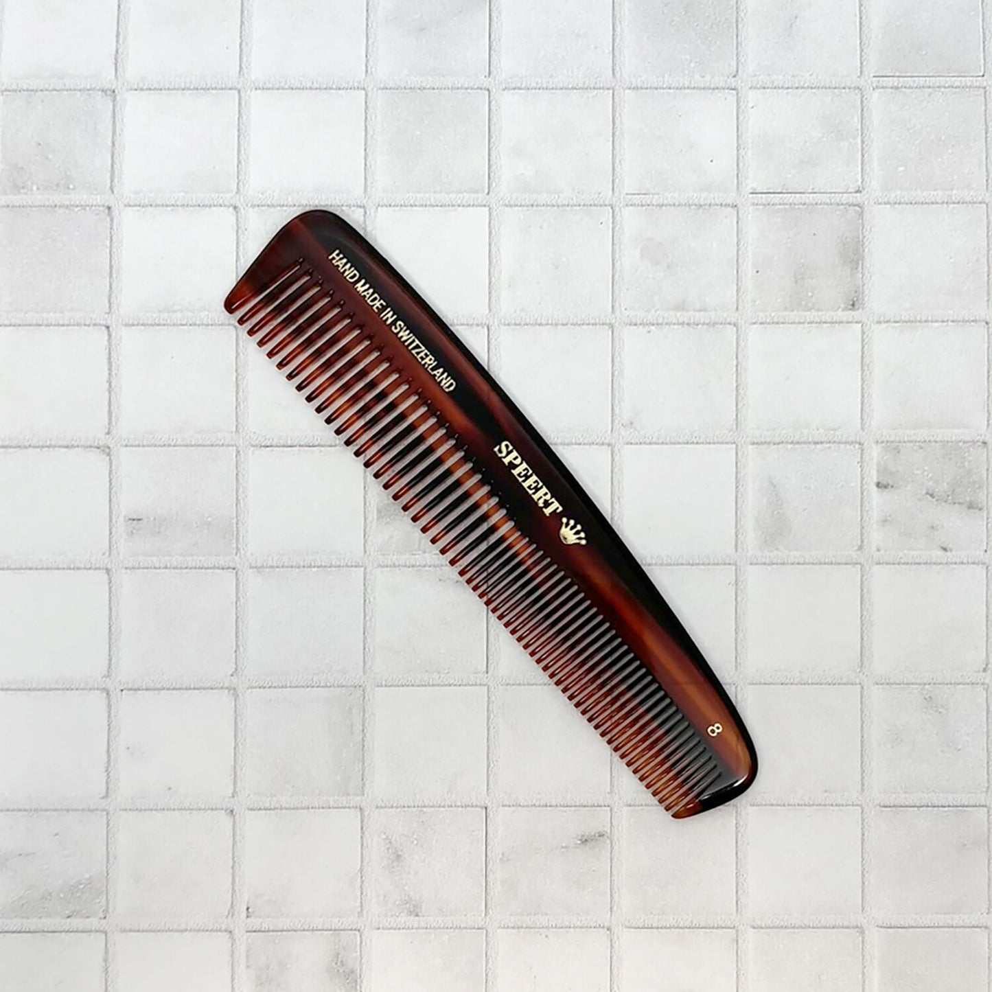 Handmade Swiss Tortoise Shell Comb 5 Inch Style #8 Havana Brown