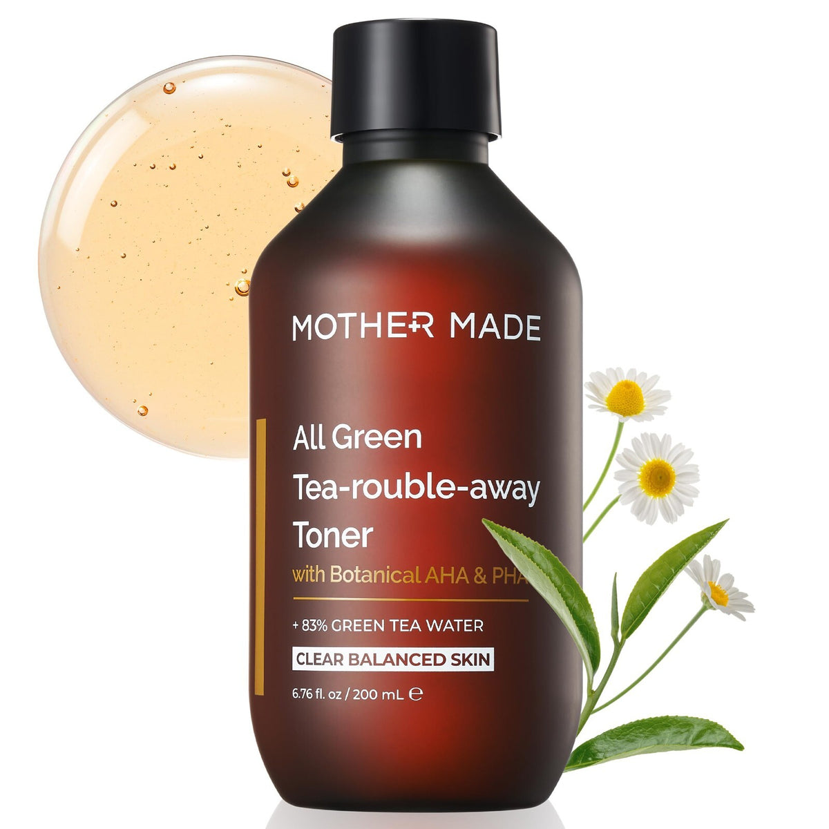 Organic Green Tea Toner for Skin Hydration & Oil Control - 6.76oz
