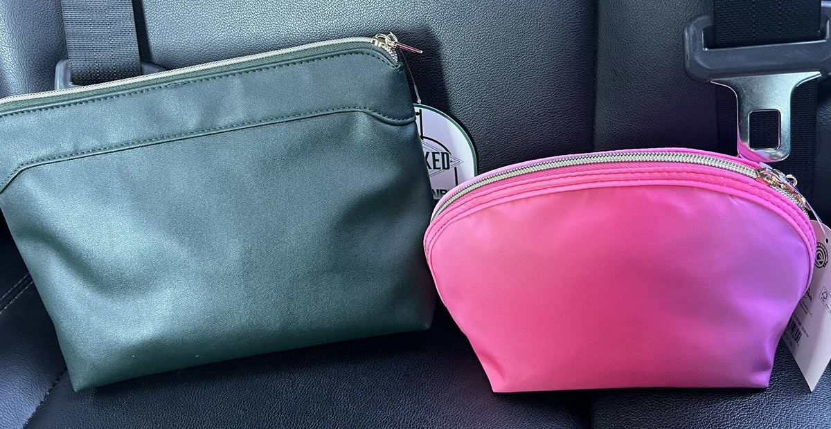 Green Glitter Makeup Bag Clutch - Travel Cosmetic & Toiletry Organizer