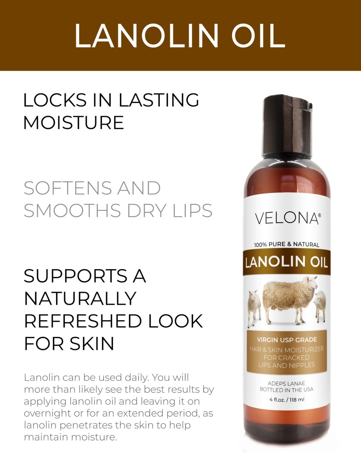 Lanolin Oil USP Grade - 100% Pure Cold Pressed