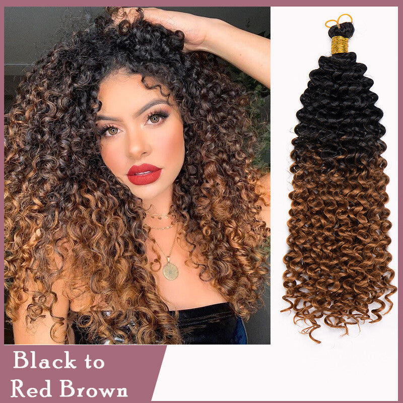 Deep Water Wave Braids Crochet Hair Extensions - Ombre & Curly Lengths
