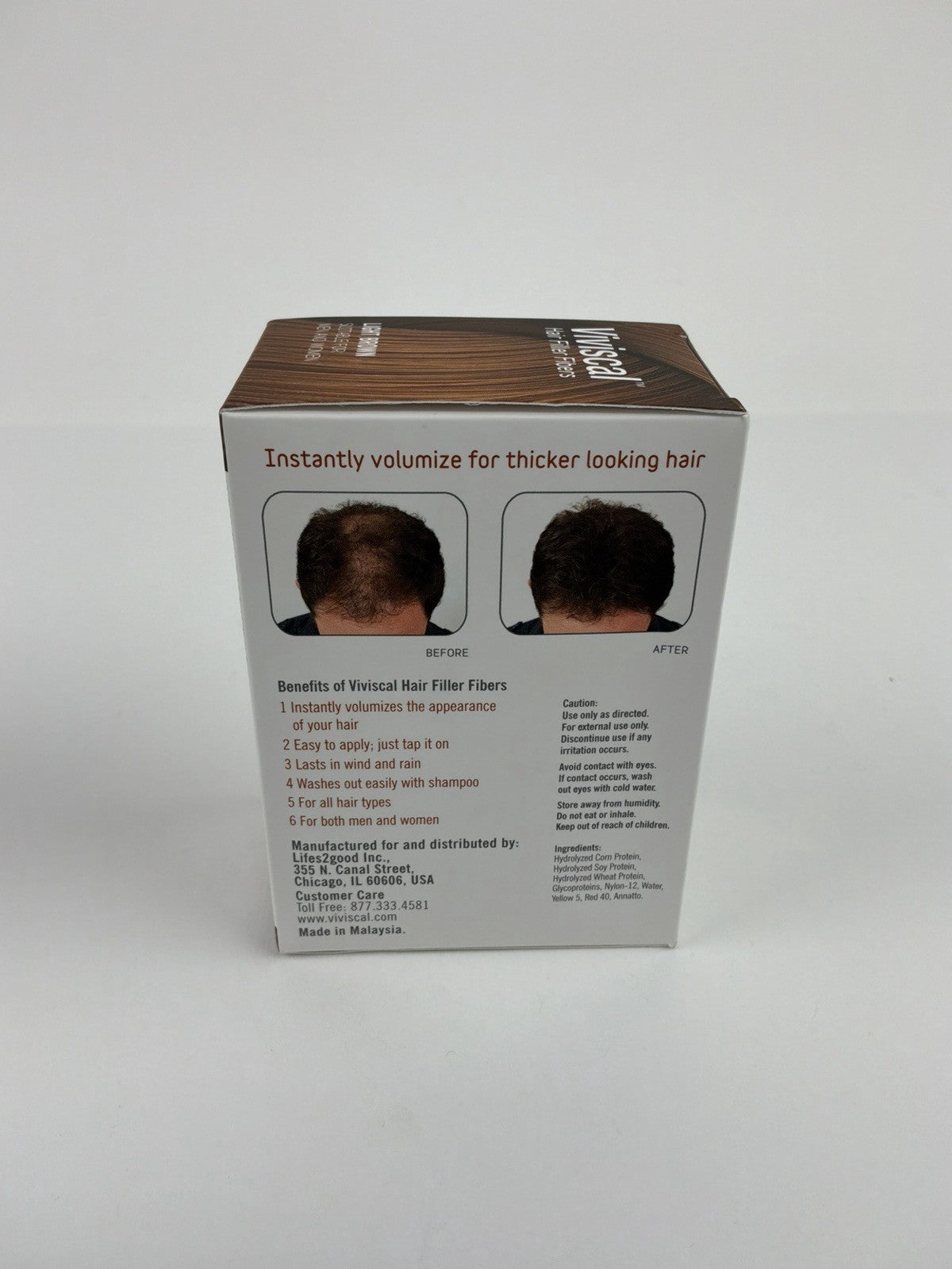 2 Pack Viviscal Hair Filler Fibers, Light Brown 0.53 oz Thickening