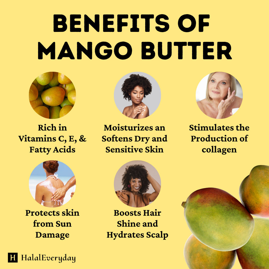 Raw Organic Mango Butter for Skin & Hair