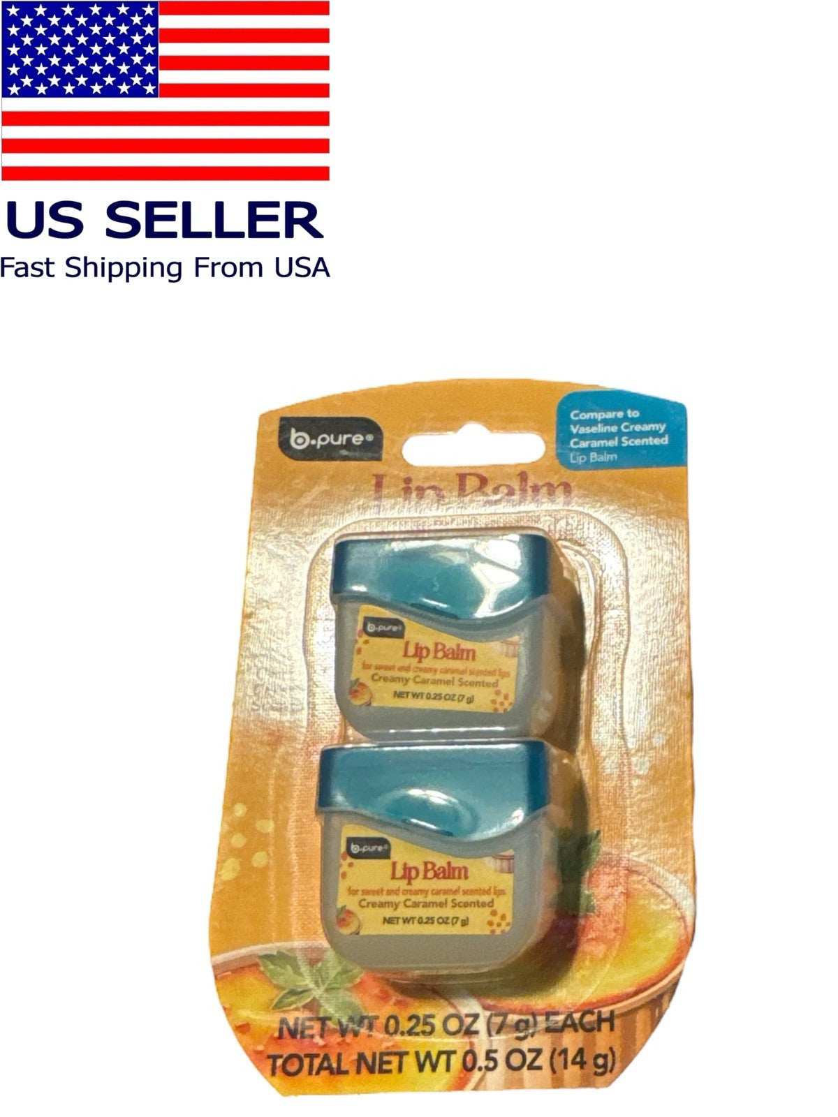 Creamy Caramel Scented Lip Balm 2 Pack - Nourishing & Delicious Lips