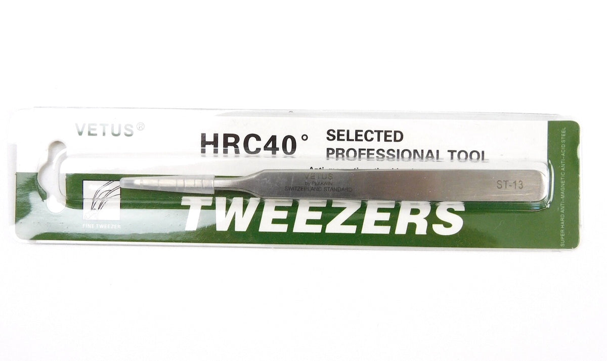 Eyelash & Eyebrow Extension Tweezers Fine Straight Tip Tool - Precision ST-13
