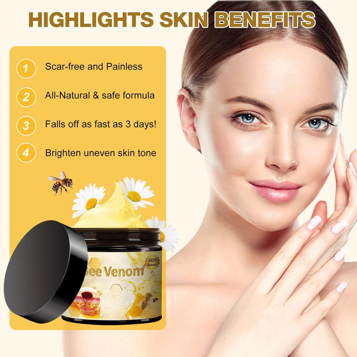 Bee Venom Treatment Cream Pack - Natural Skin Repair for All Body Parts