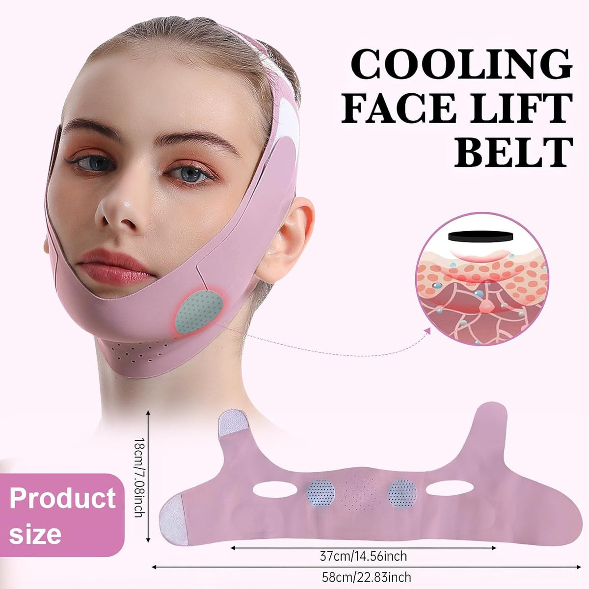 Adjustable Chin Strap for Sleeping & Face Shaping - V Line Jaw Lifter