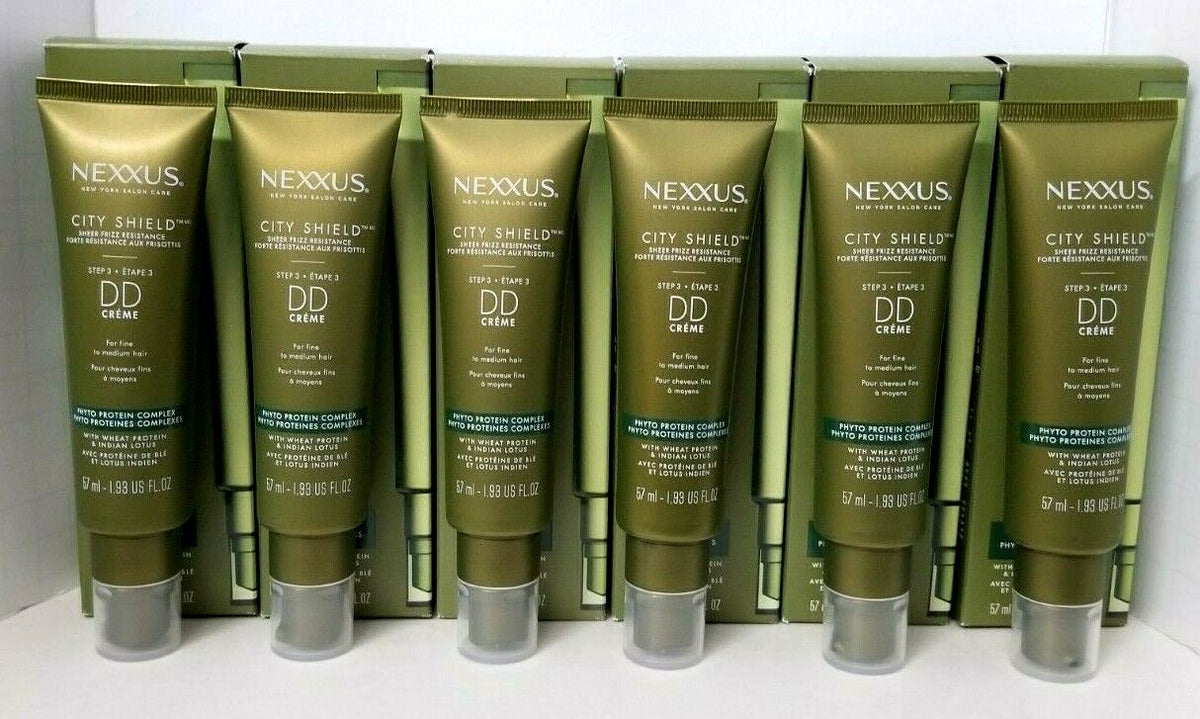 6 Pack Hair Care Set - NEXXUS City Shield Step 3 DD Creme for Fine to Medium Hair, Humidity & Heat Resistance