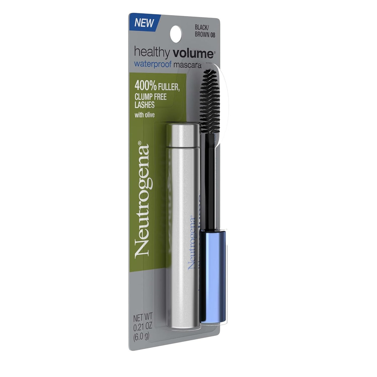 Neutrogena Waterproof Lash Plumping Mascara for Fuller, Voluminous Lashes - Black/Brown 0.21 oz