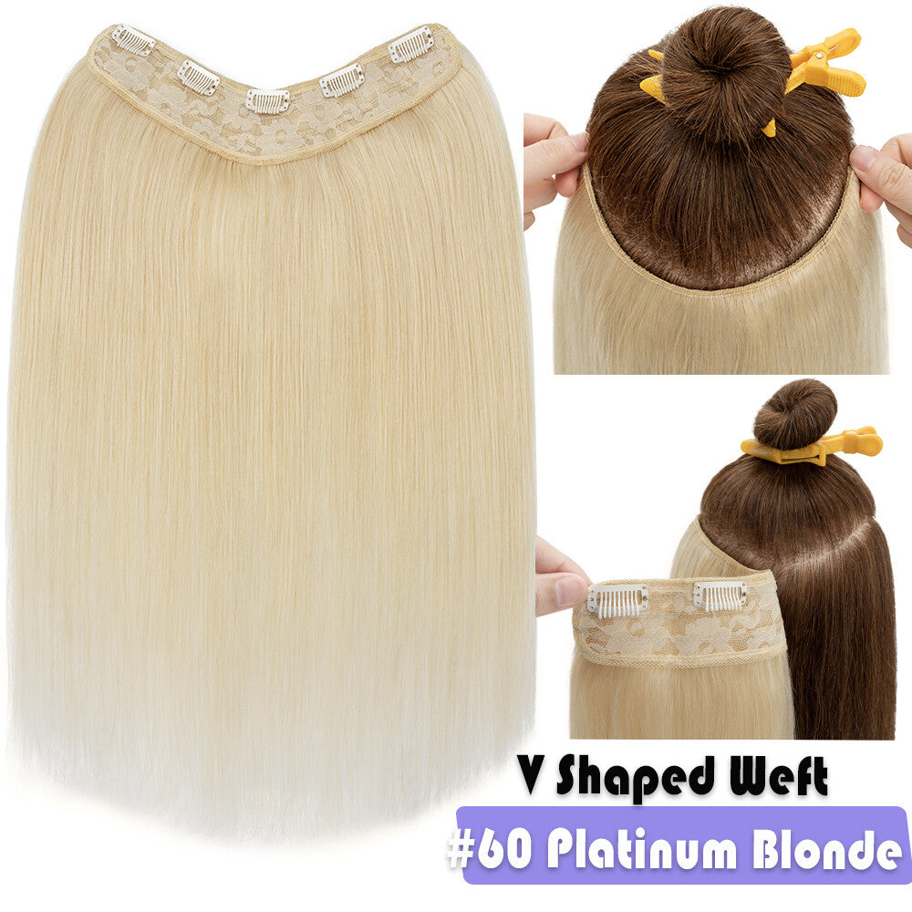 Remy Human Hair Extensions Clip-In One Piece Full Head Weft - Multiple Colors & Lengths
