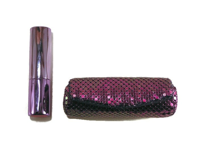 Metal Mesh Lipstick Case with Mirror - Fits 8.5cm Round Lipsticks, Unbranded