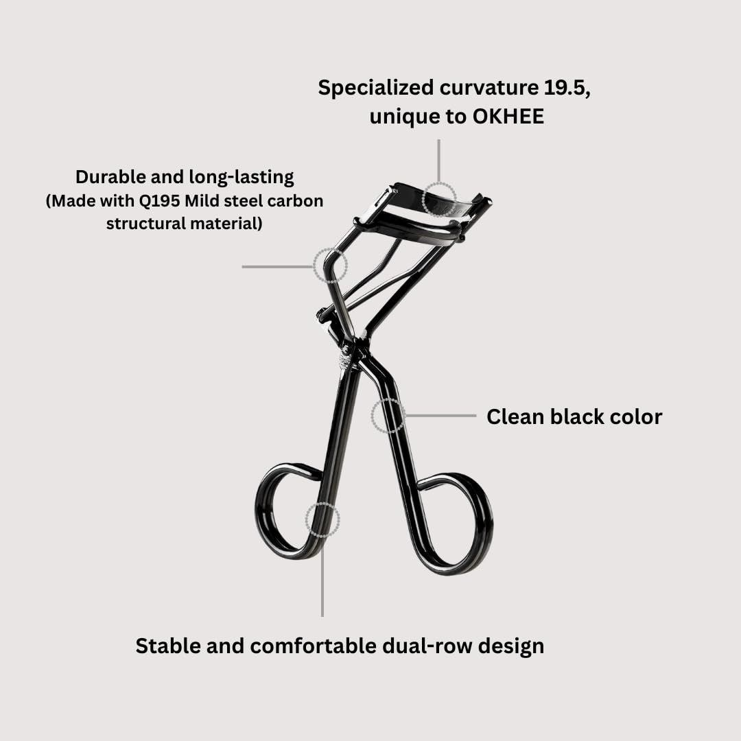 Professional Lash Curler with 19.5° Gentle Curve No-Pinch Makeup Tool