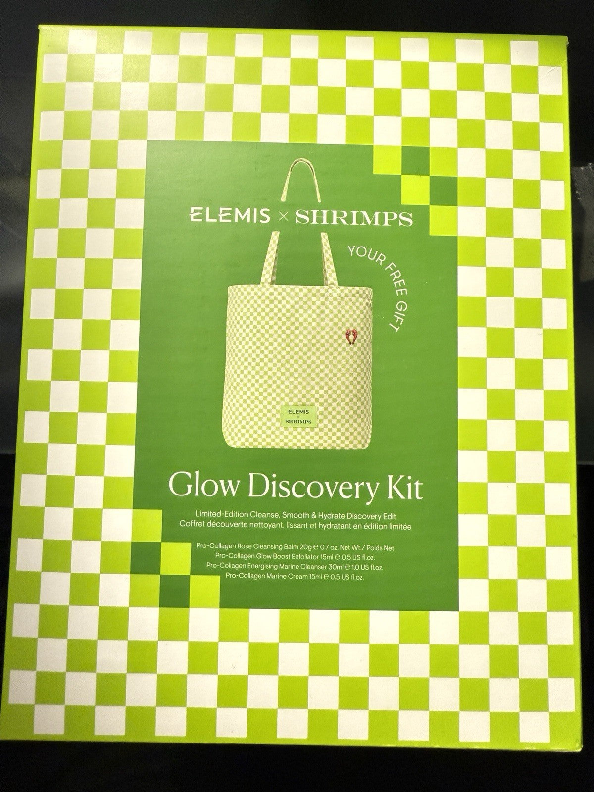Elemis x Shrimps Glow Discovery Kit with Travel Size Skincare & Tote