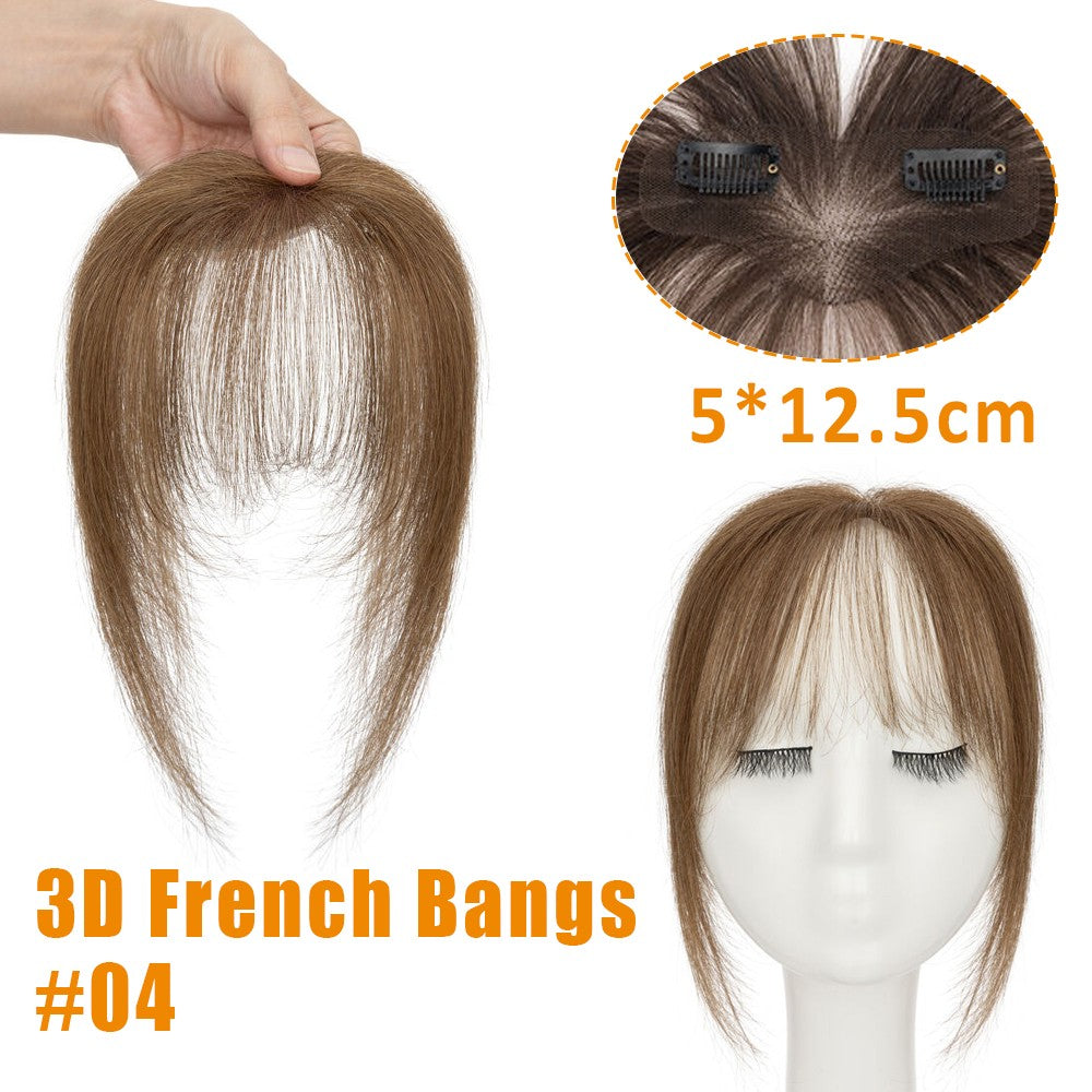 Clip-In Human Hair Bangs Extensions for Customizable Hairstyles