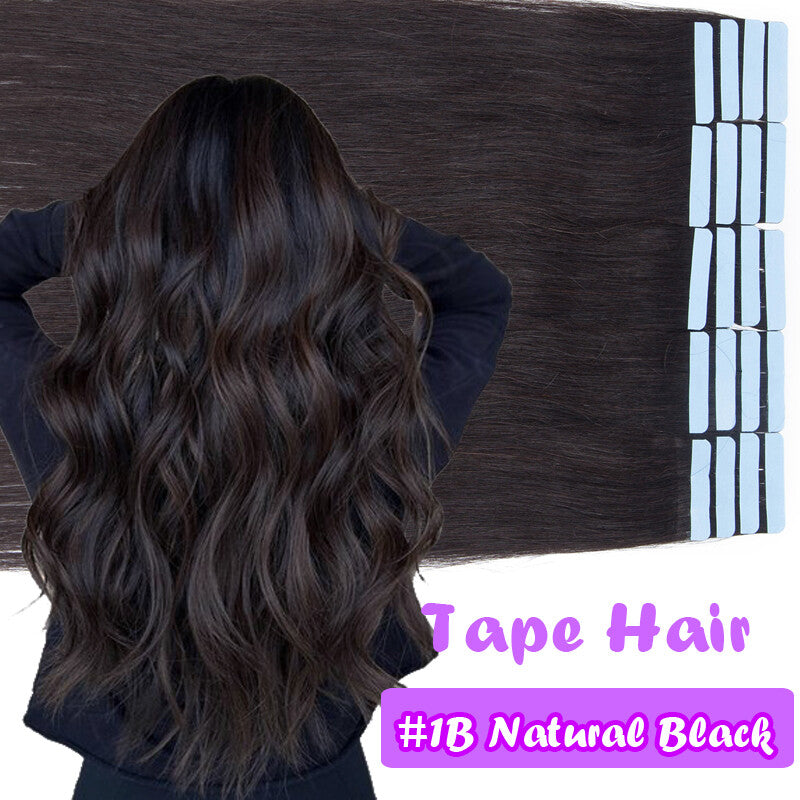 Russian Remy Human Hair Tape-In Extensions Full Head - 60PCS, Multiple Lengths & Colors
