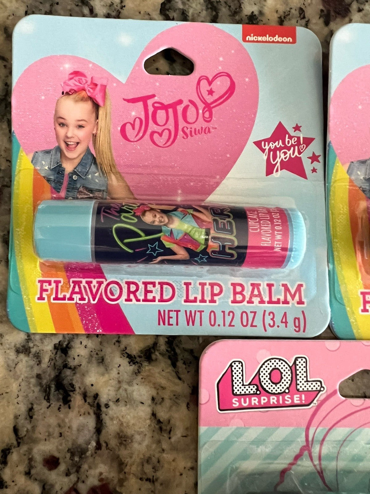 Lip Balm Set - JoJo Siwa & L.O.L. Flavored Lip Balms, 3 Pack