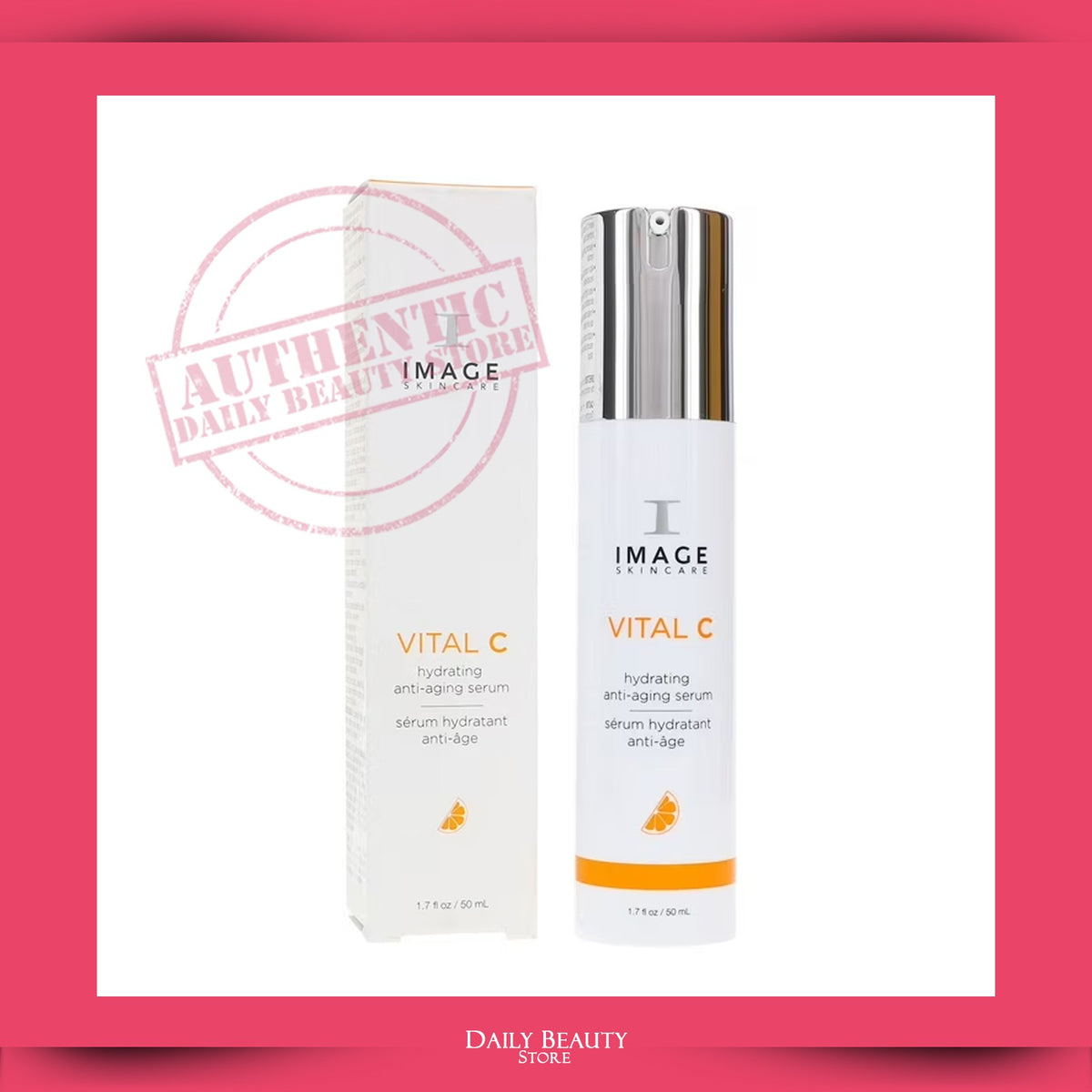 Hydrating Anti-Aging Serum with Vitamin C - 1.7oz Facial Skin Care