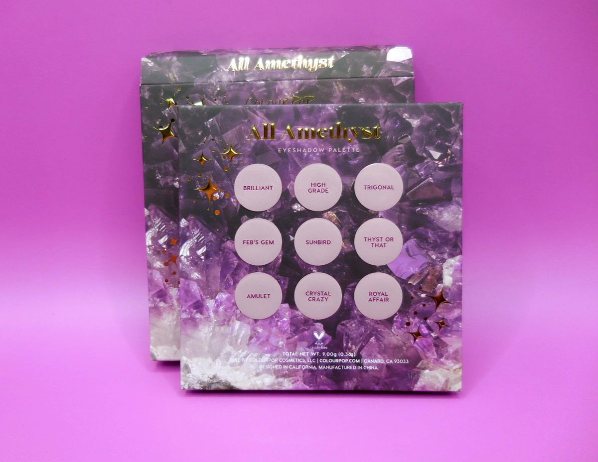 Pressed Powder Eyeshadow Palette - 9g Amethyst Shades, Cruelty-Free