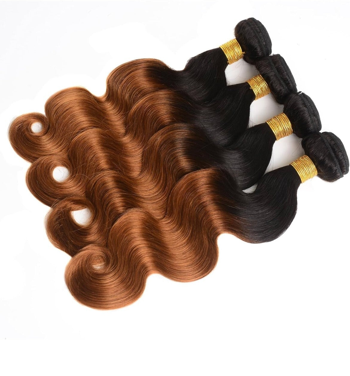Ombre Body Wave Human Hair Bundles - Virgin 3-Piece Set 10-14 Inches
