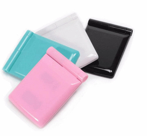 Compact Makeup Mirror with 8 LED Lights - Folding Pocket Cosmetic Mirror
