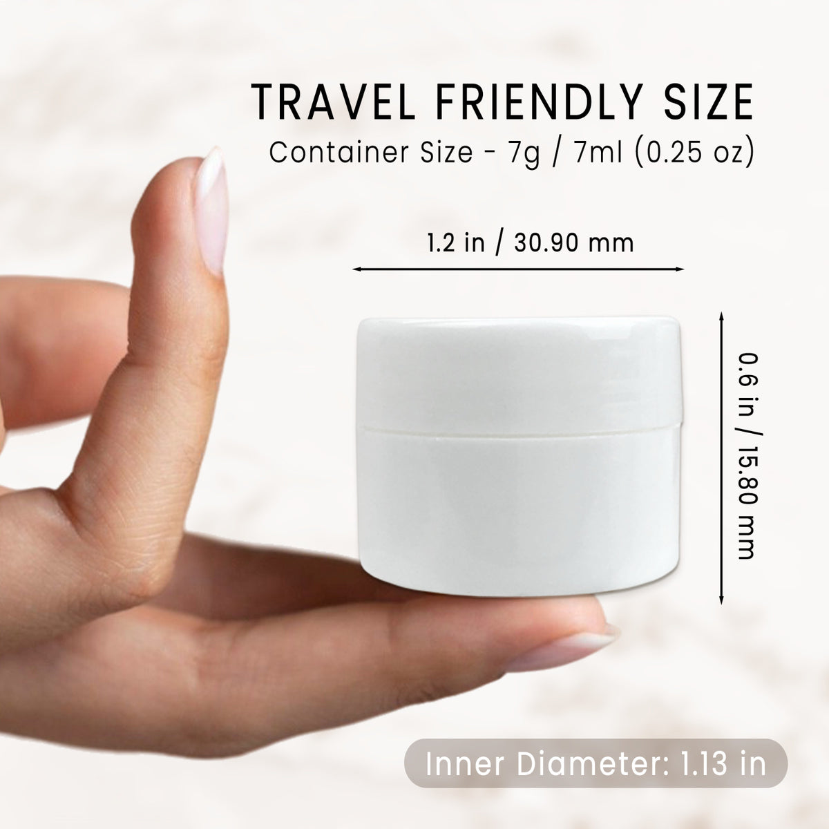 7g Cosmetic Empty Jar Pot - Clear Reusable Lip, Eye, Face Makeup Container
