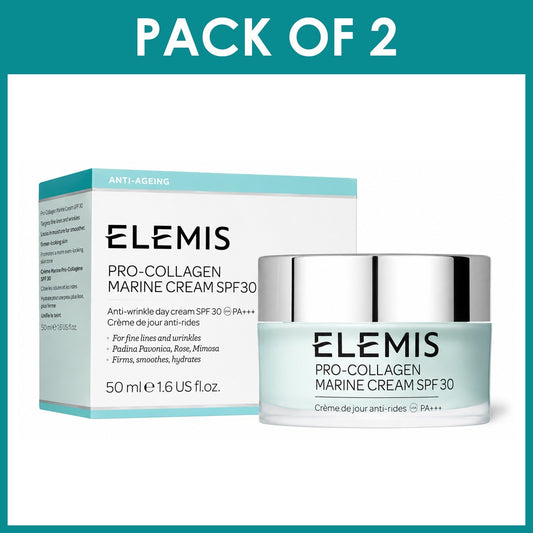 2 Pack SPF 30 Marine Collagen Face Cream - Anti-Aging Hydrating Moisturizer