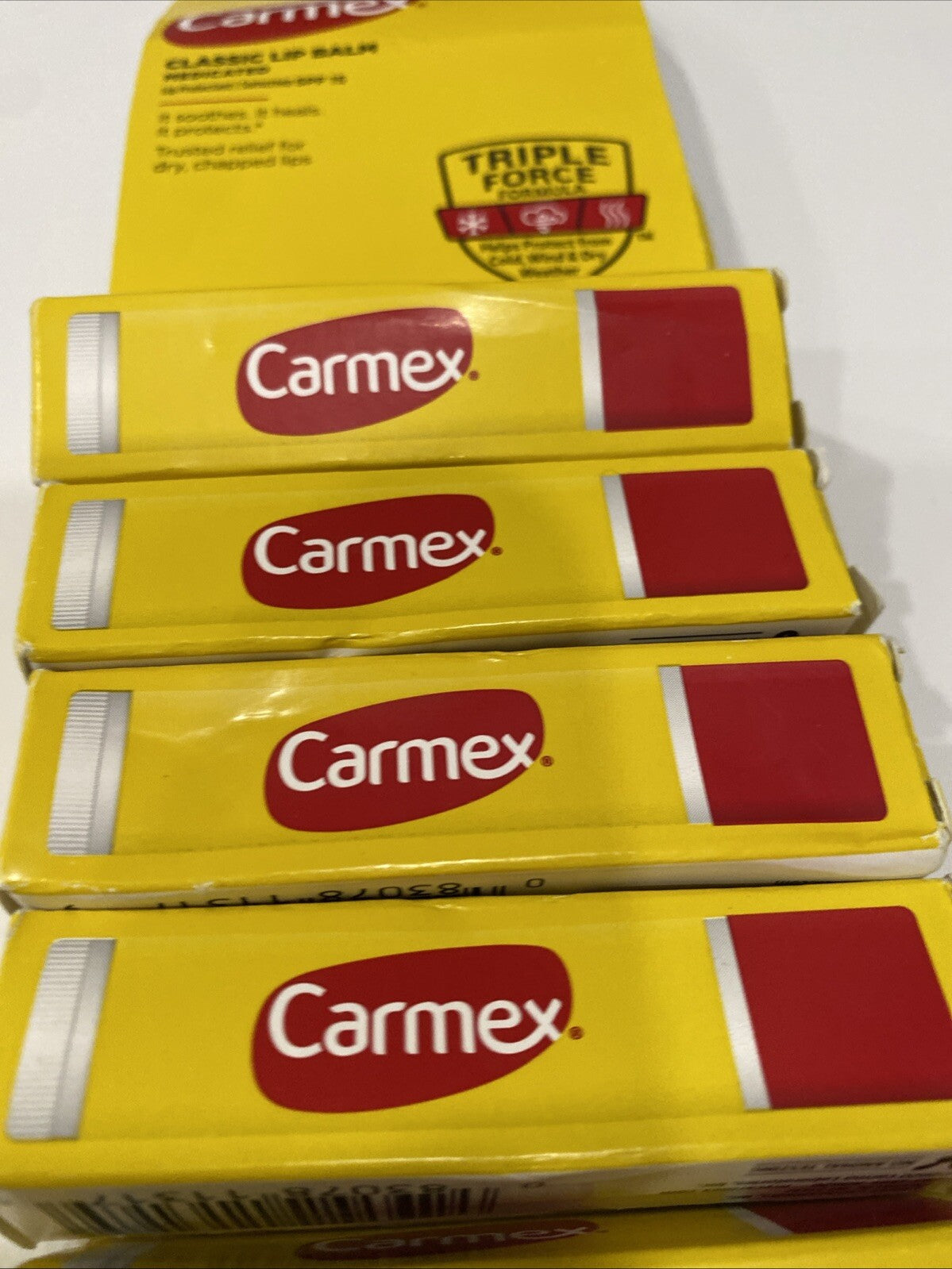 Carmex Classic Medicated Lip Balm Stick with SPF 15 - 5 Pack