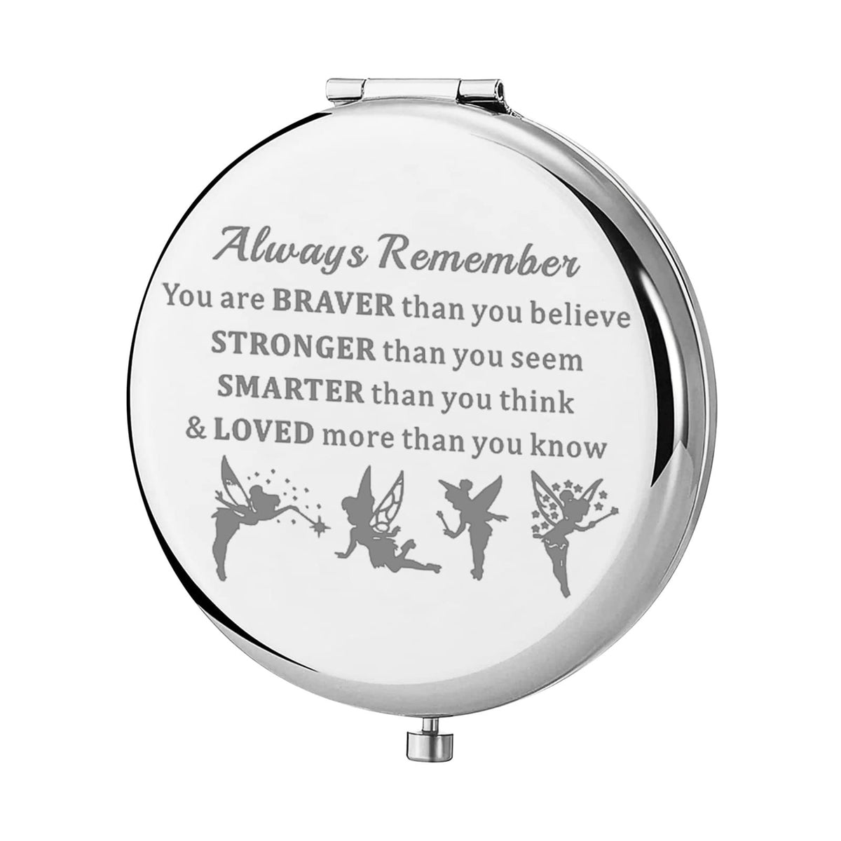 Compact Fairy Tale Pocket Mirror for Women and Girls - Cartoon Fairy Pixie Design