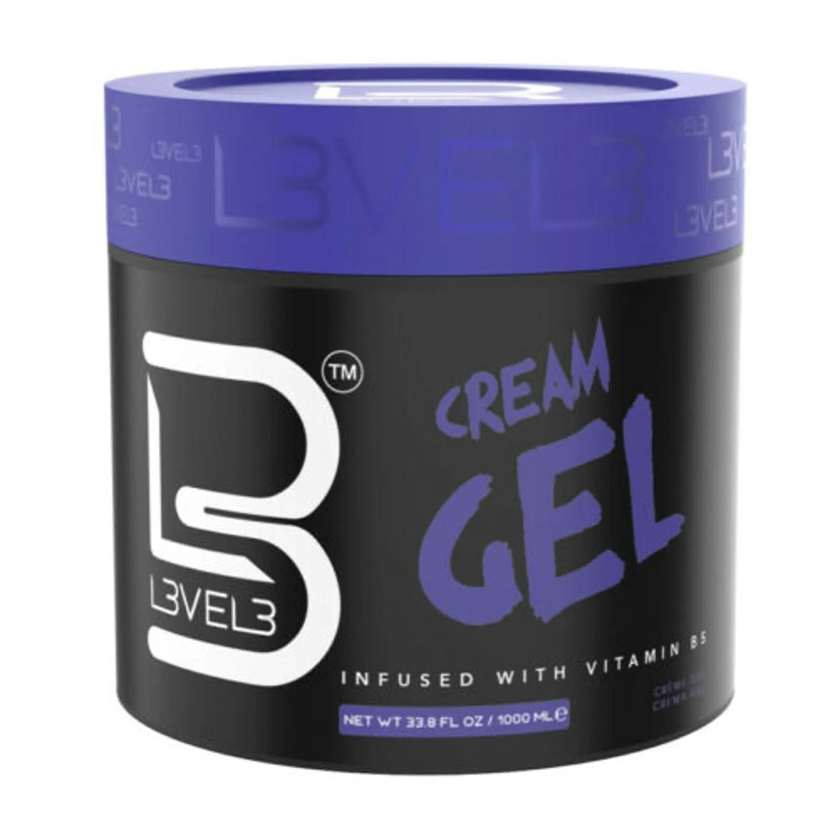 Level 3 Cream Gel with Vitamin B5 - Medium Hold, Flake-Free Hair Styling Gel