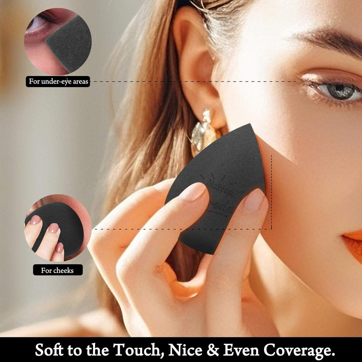 Makeup Sponge Set Blender Sponges Latex-Free Face Foundation Tools