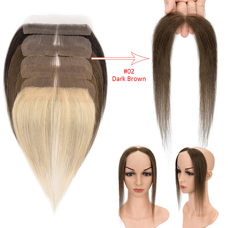 Receding Hairline Full Lace Hair Topper - Remy Human Hair Patch for Thinning Hair
