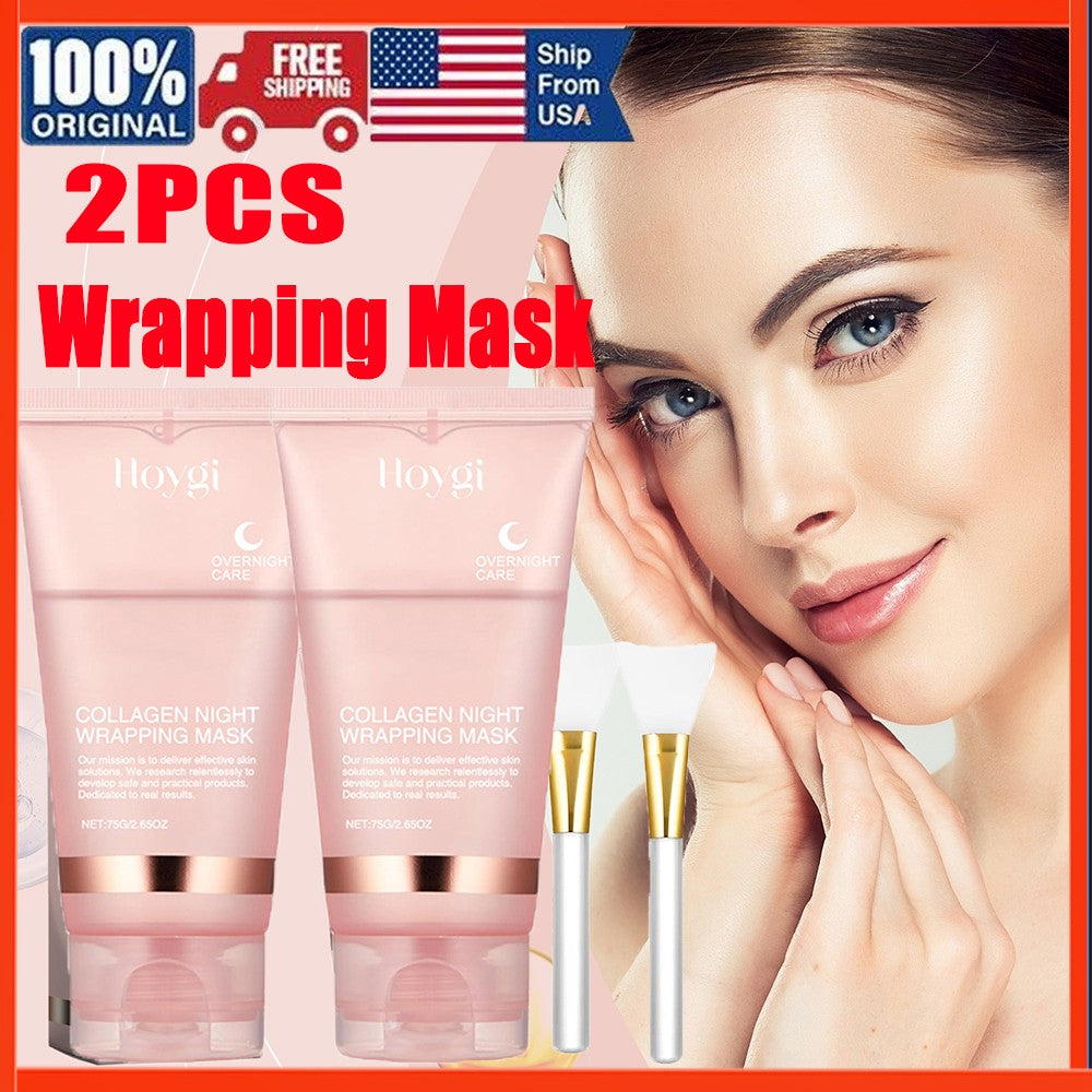 Collagen Night Peel-Off Mask - Overnight Wrapping Facial, 75g x 2