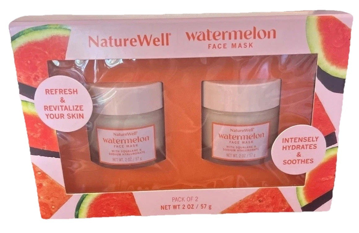 Watermelon & Squalane Hydrating Face Mask, 2 Pack
