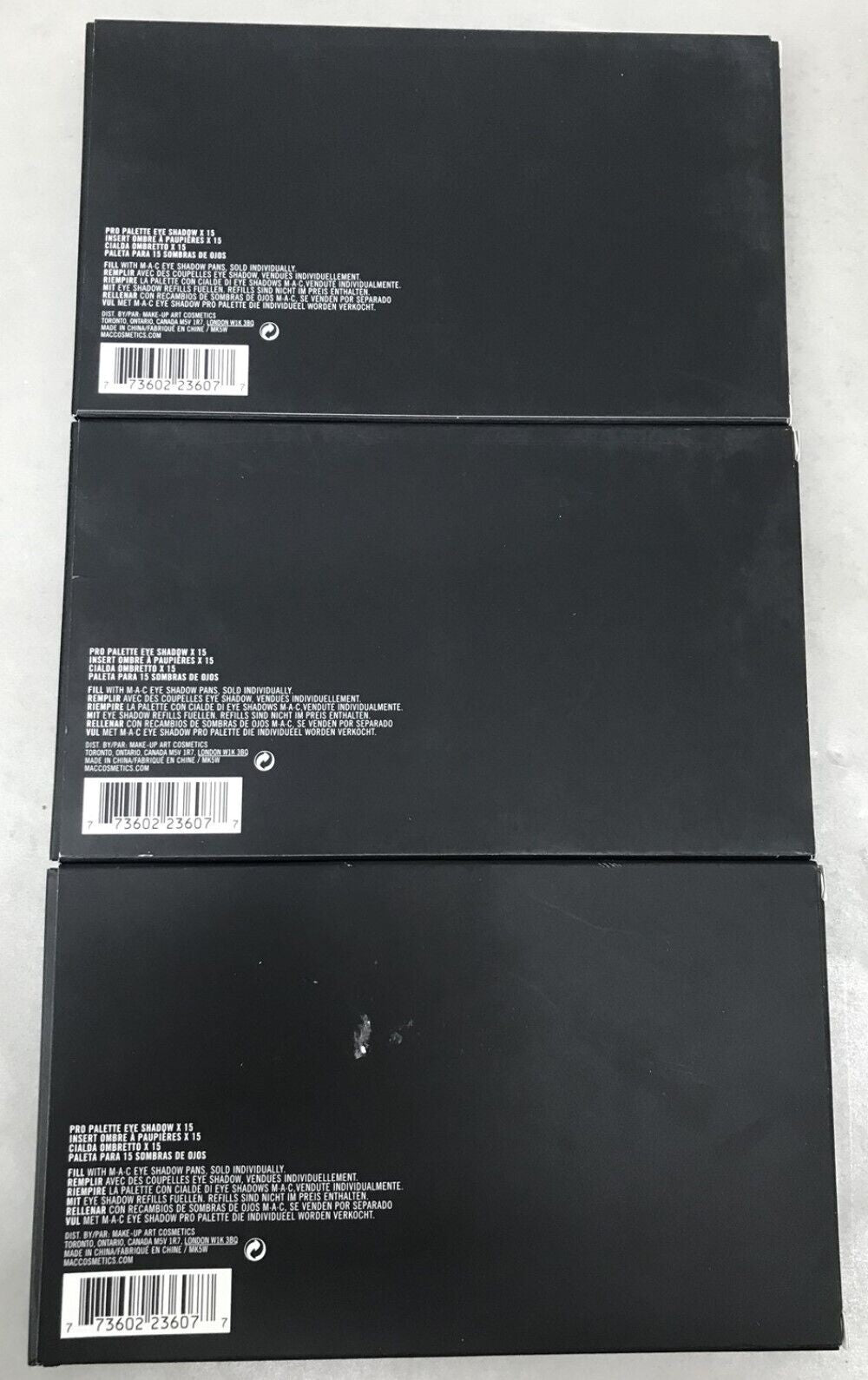 Empty 15-Pan Makeup Palette Inserts for MAC Pro Eyeshadow Palettes - Set of 3