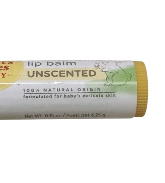 Unscented Baby Lip Balm - Natural Beeswax, 20-Pack