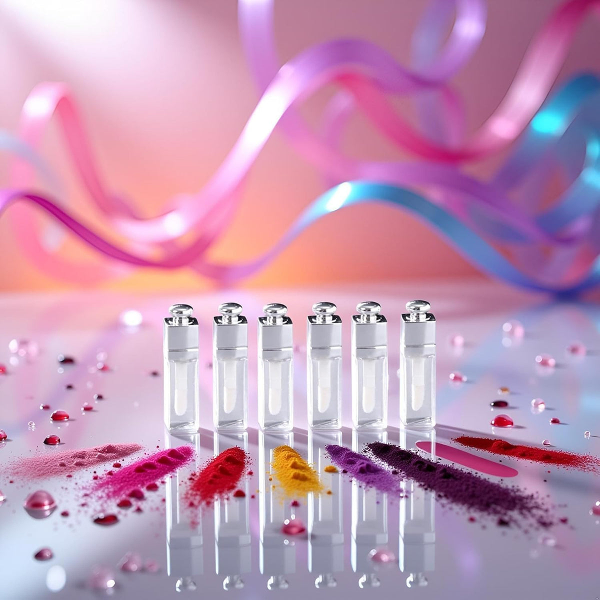 6 Pack Refillable Clear Lip Gloss Tubes 3ml for DIY Lip Products