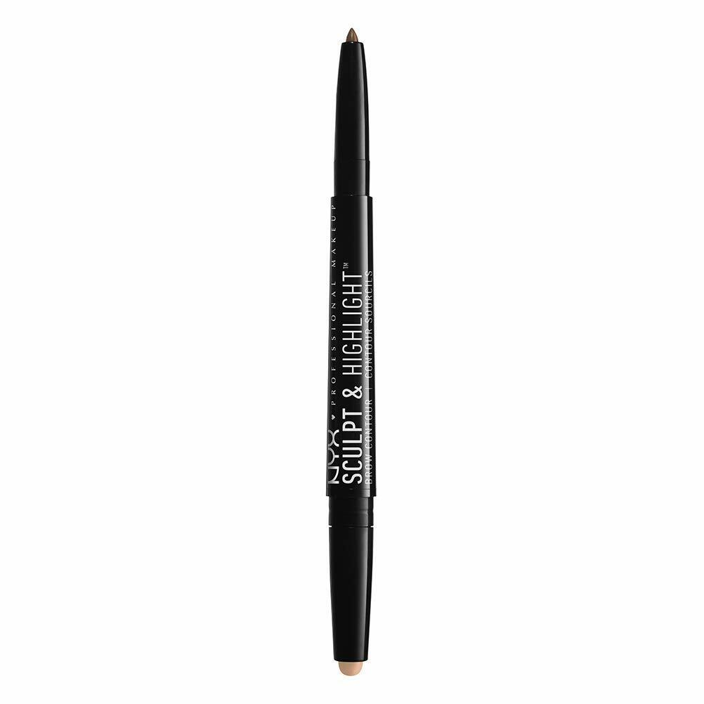 Dual-Ended Brow Pencil with Highlighter - Natural Shades, 2 Pack