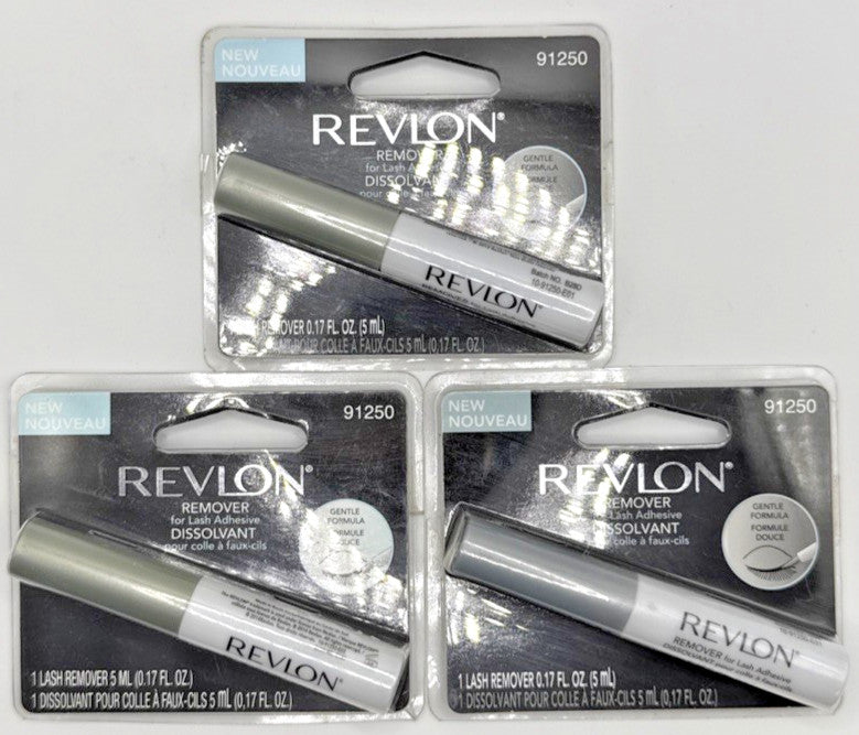 Revlon Lash Adhesive Remover - Gentle Makeup & False Eyelash Cleaner, 3 Pack 0.17 Fl Oz