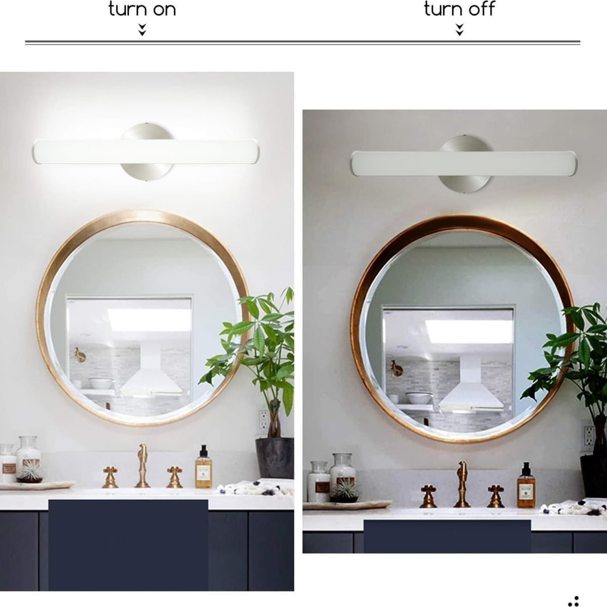 LED Vanity Light 17.3in Bath Wall Fixture 12W 1200lm 4000K Natural White