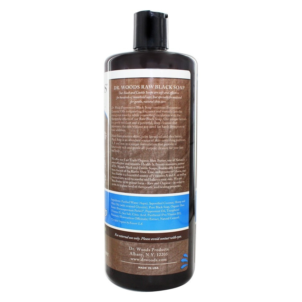 Dr. Woods Liquid Raw Black Soap with Fair Trade Shea Butter