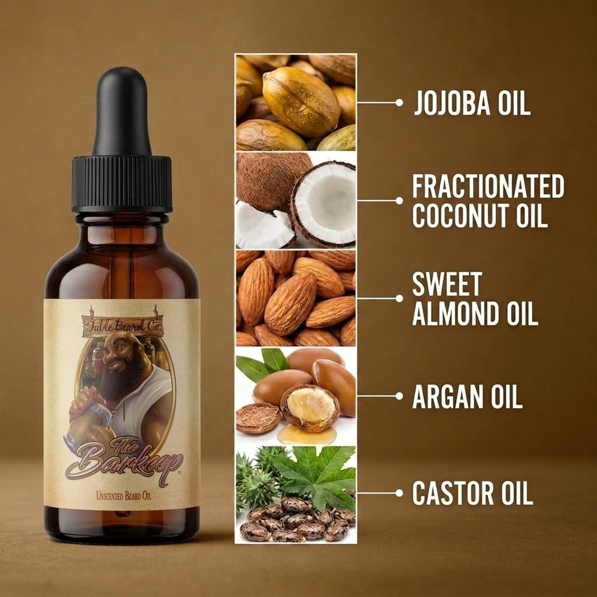 Men's Beard Oil with Jojoba, Argan & Vitamin E - Softening & Nourishing, 1 Fl Oz