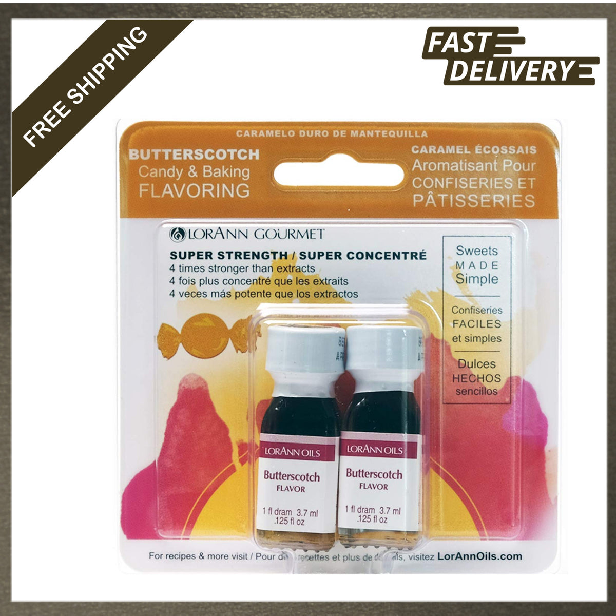 Butterscotch Flavoring Super Strength Candy Making Edible Bake Baking