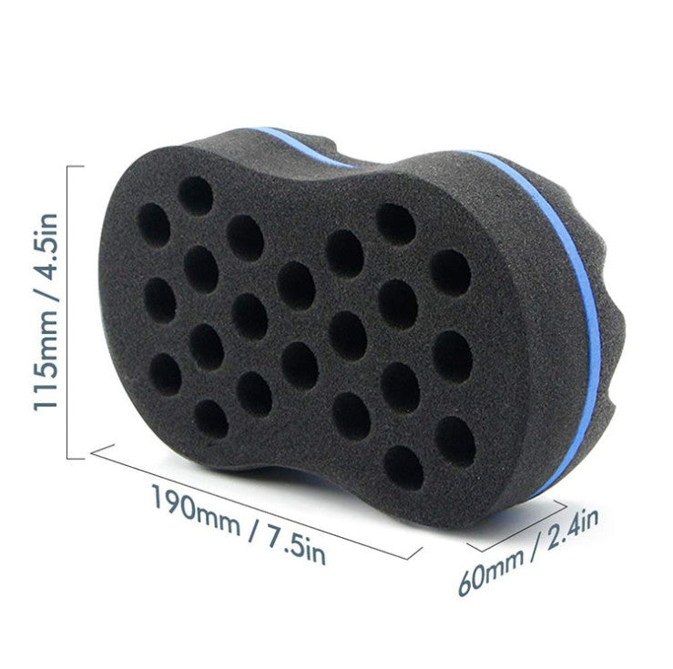 2PCS Hair Sponge Magic Barber Twist Curl Brush Dreads Locking Afro