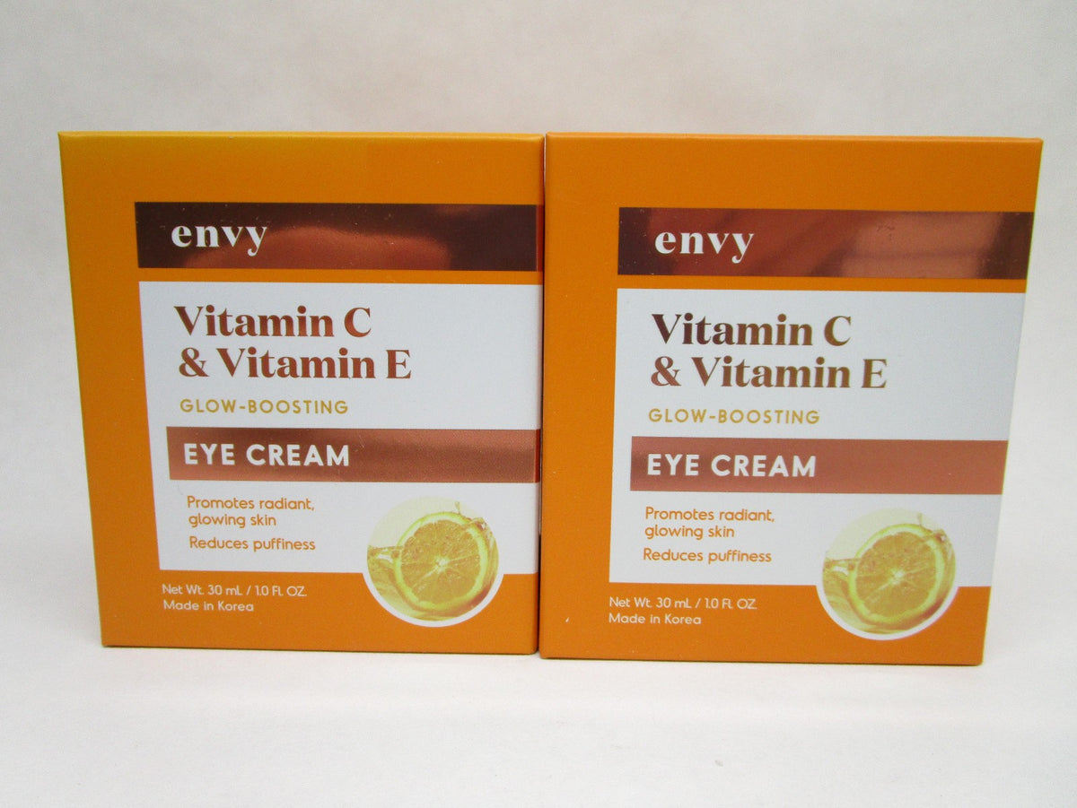 Vegan Vitamin C & E Glow-Boosting Eye Cream - 2 Pack 1 Fl Oz